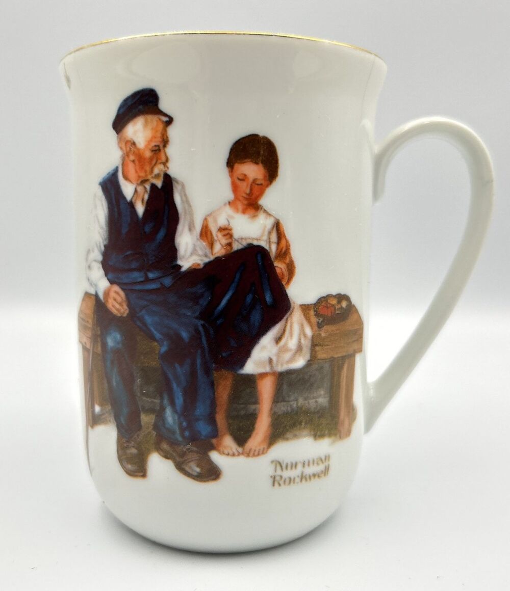 Norman Rockwell Museum Porcelain Coffee Mug/Cup Lighthouse Keepers Daughter -Vtg